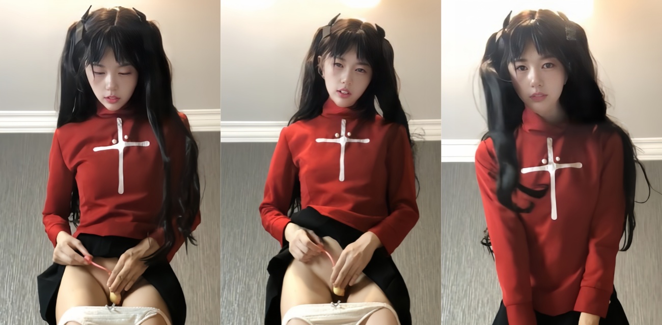 美少女网红 埋导演 Cos远坂凛 蜜穴蹲坐吞吐玻璃镜上的假屌 娇躯颤抖淫水四溅！